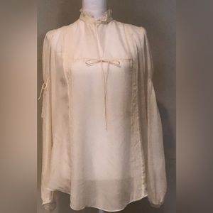 Haute Hippie Cream Silk Blouse